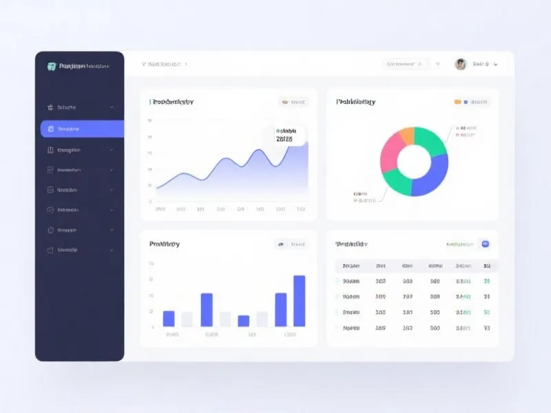 数据分析面板展示